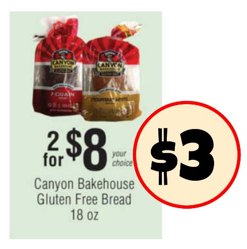 Gluten Free Bread At Publix
 New Canyon Bakehouse Gluten Free Bread Coupon For The