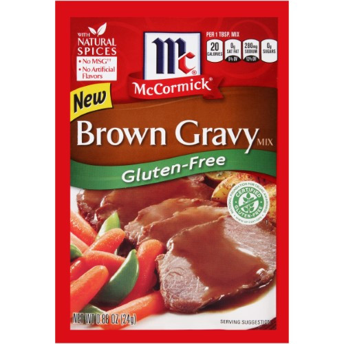 Gluten Free Brown Gravy
 McCormick Gluten Free Brown Gravy Mix 0 88 Oz Pack of 12