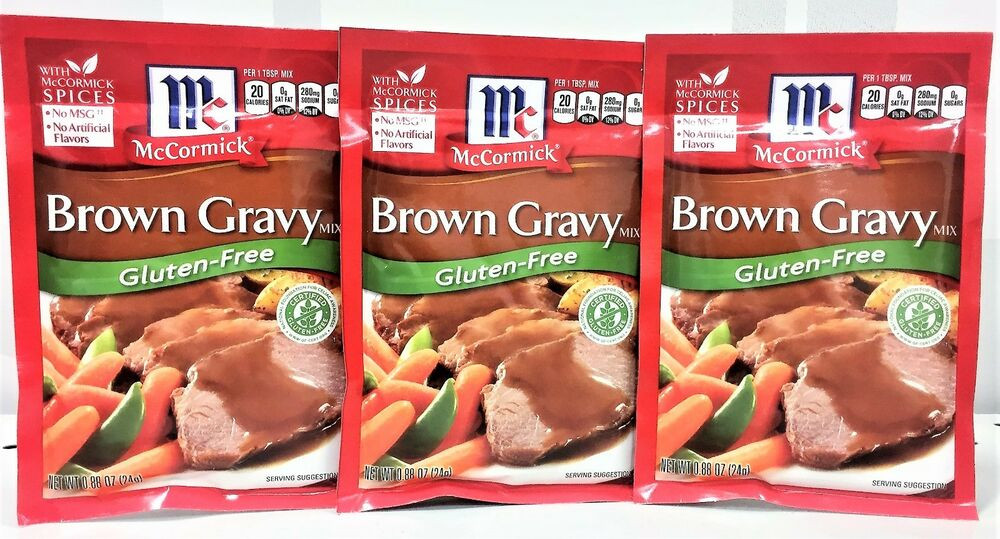 Gluten Free Brown Gravy
 McCormick Gluten Free Brown Gravy Mix 0 88 oz 3 Pack