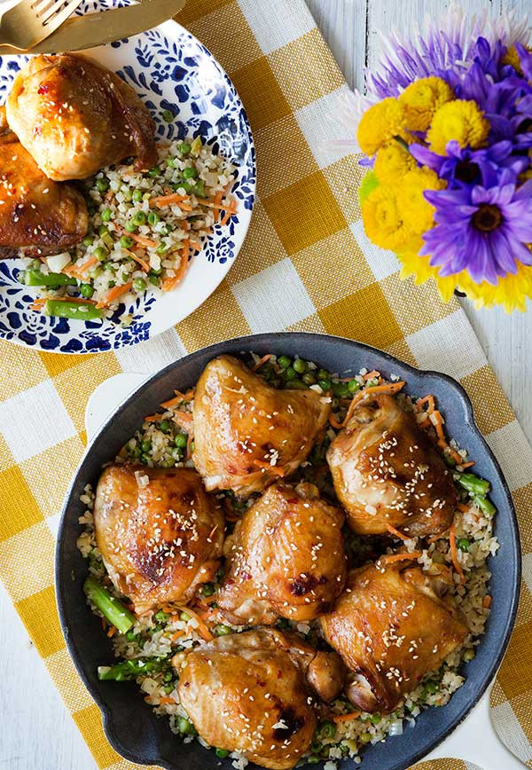 Gluten Free Chicken Thigh Recipes
 Gluten Free Asian Chicken Thighs with Cauliflower Rice Recipe