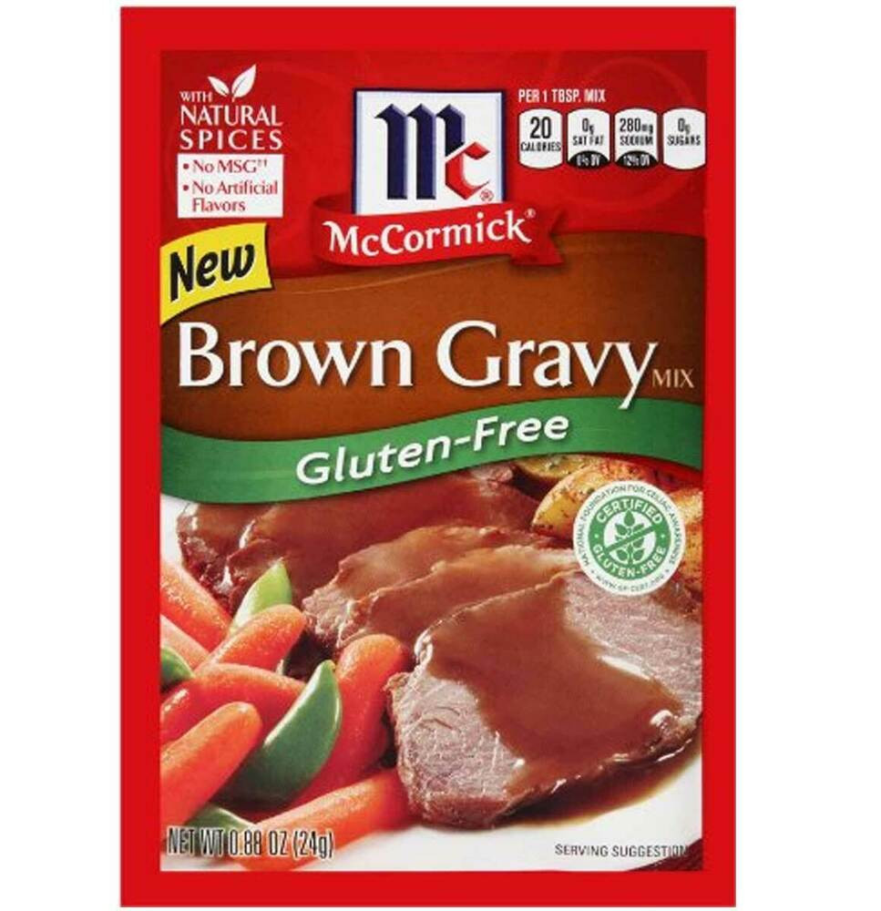 Gluten Free Country Gravy
 McCormick Brown Gravy Mix Gluten Free