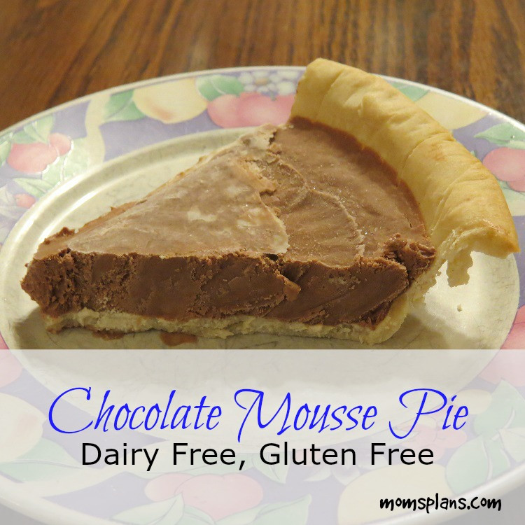 Gluten Free Dairy Free Chocolate Pie
 Chocolate Mousse Pie Dairy Free Gluten Free Mom s Plans
