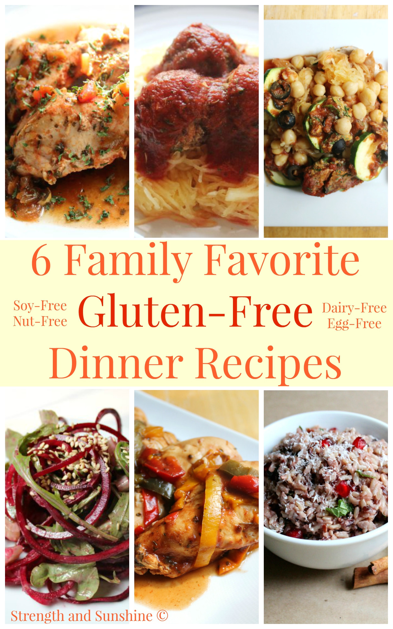 Gluten Free Dairy Free Dinner Recipes
 6 Family Favorite Gluten Free Dinner Recipes