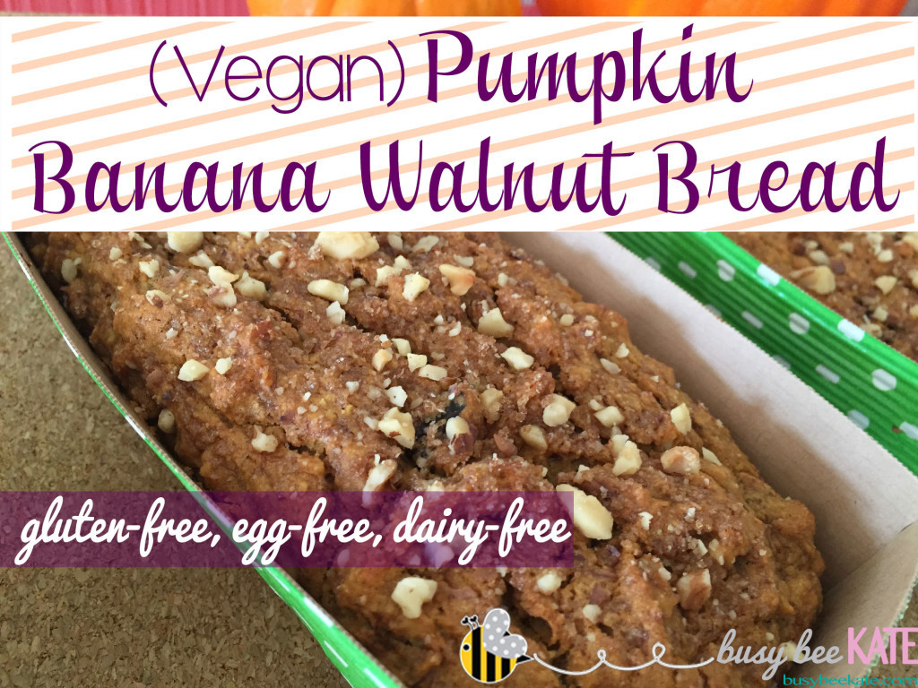 Gluten Free Dairy Free Egg Free Bread
 Vegan Pumpkin Banana Walnut Bread Egg Free Dairy Free