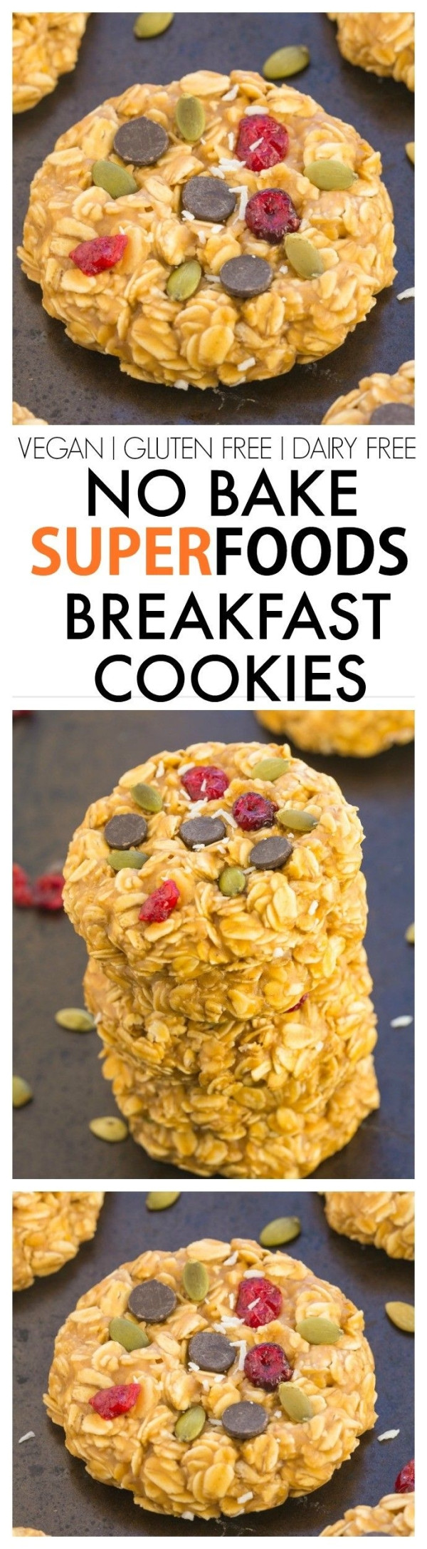 Gluten Free Dairy Free No Bake Cookies
 Healthy No Bake Superfoods detox Breakfast Cookies