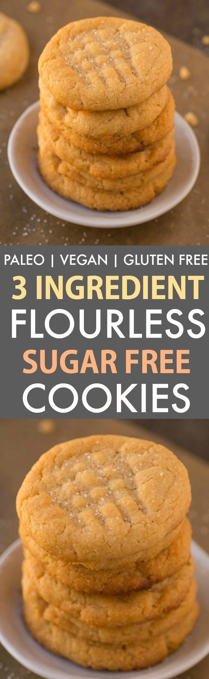 Gluten Free Dairy Free Sugar Free Cookies
 3 Ingre nt Sugar Free Flourless Cookies Paleo Vegan