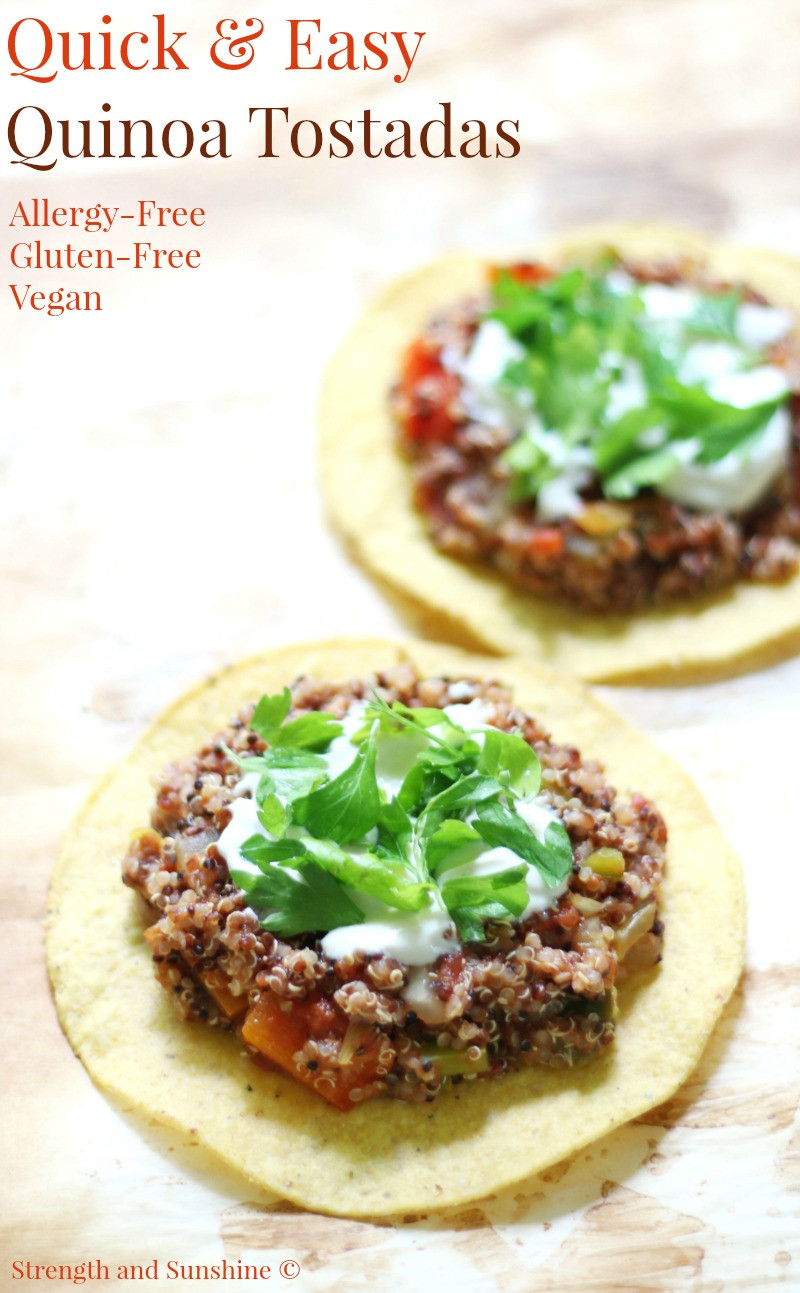 Gluten Free Dairy Free Vegetarian Recipes For Dinner
 Quick & Easy Quinoa Tostadas Gluten Free Vegan