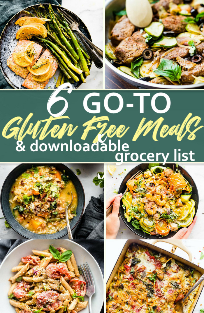 Gluten Free Entree Recipes
 6 Go To Gluten Free Meals and Grocery Shopping List