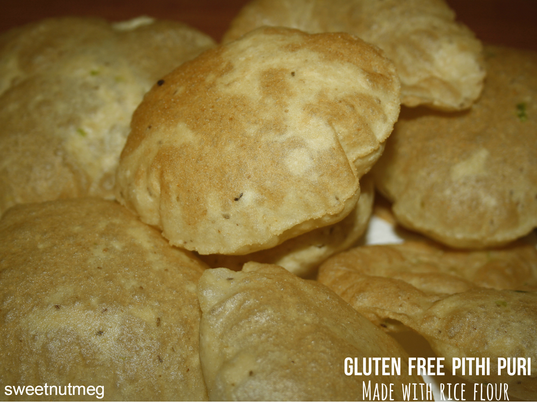 Gluten Free Indian Bread
 Gluten Free Pithi Puri Another Indian Flat Bread