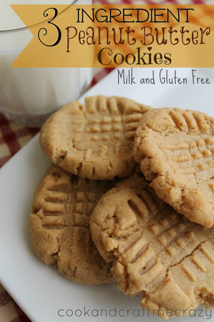 Gluten Free Peanut Butter Cookies 3 Ingredients
 Cook and Craft Me Crazy 3 Ingre nt Peanut Butter