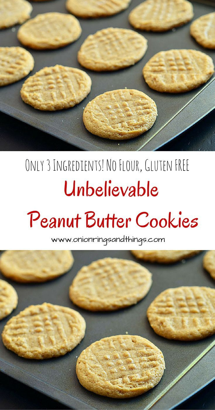Gluten Free Peanut Butter Cookies 3 Ingredients
 The 25 best Three ingre nt cookies ideas on Pinterest