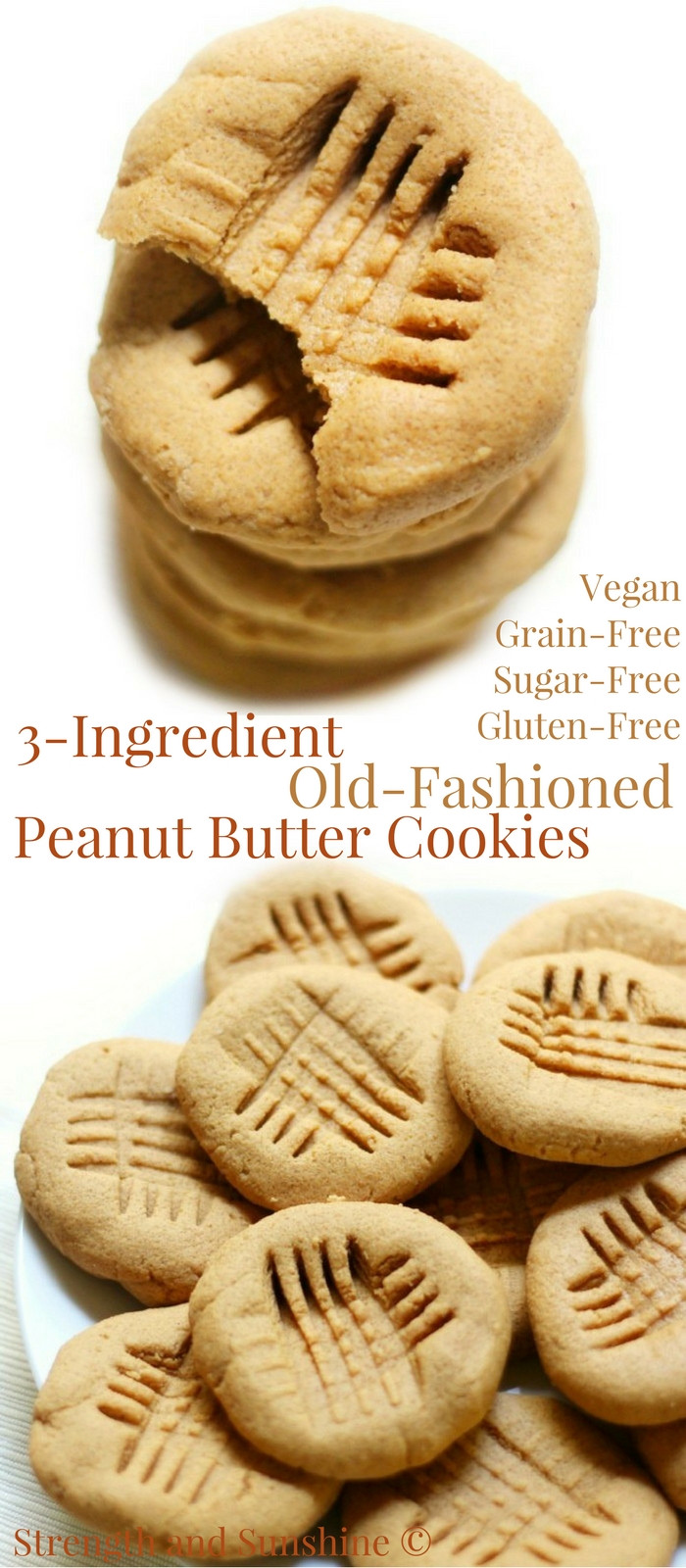Gluten Free Peanut Butter Cookies 3 Ingredients
 3 Ingre nt Old Fashioned Peanut Butter Cookies Gluten