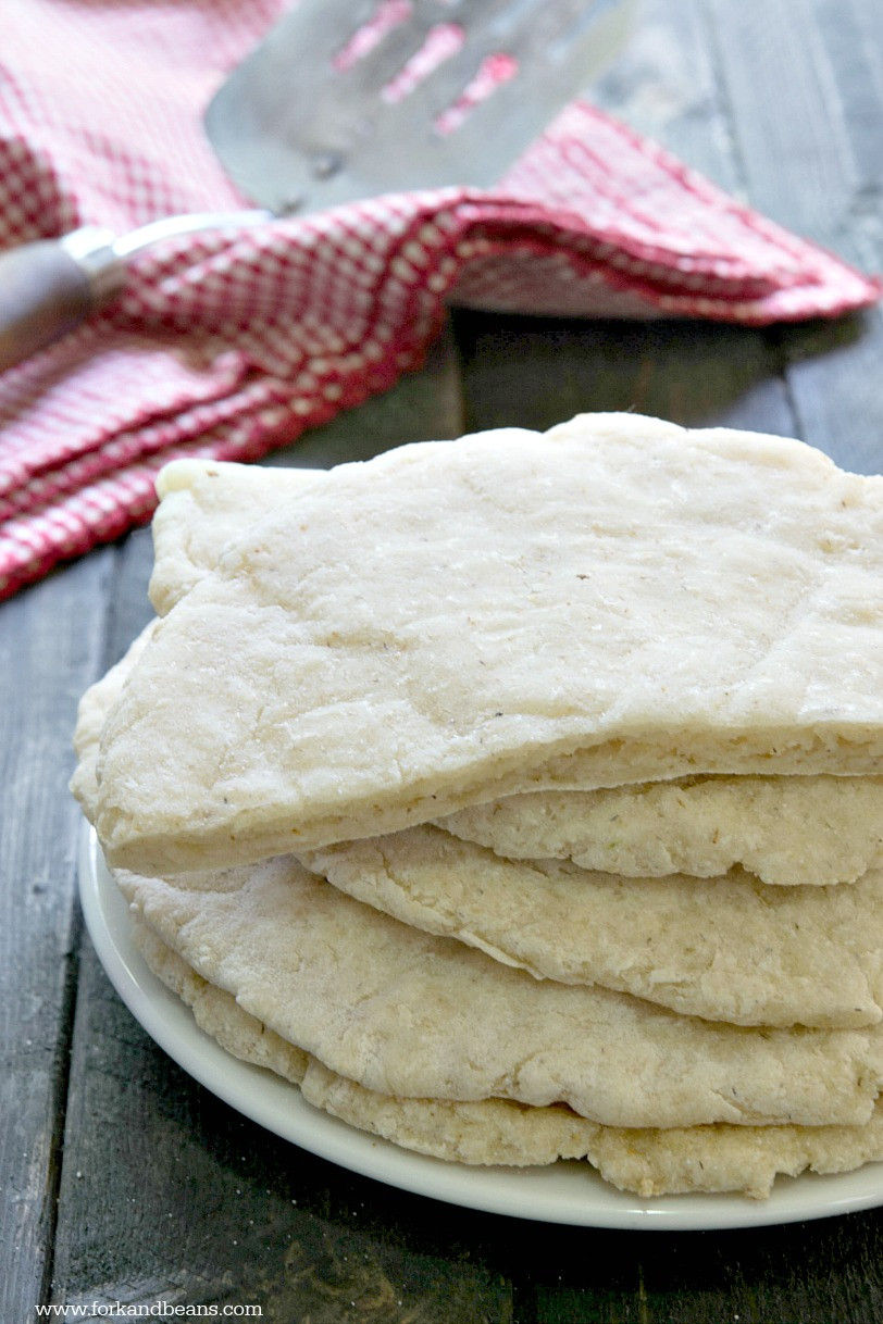 Gluten Free Pita Bread
 Gluten Free Vegan Pita Bread Fork and Beans