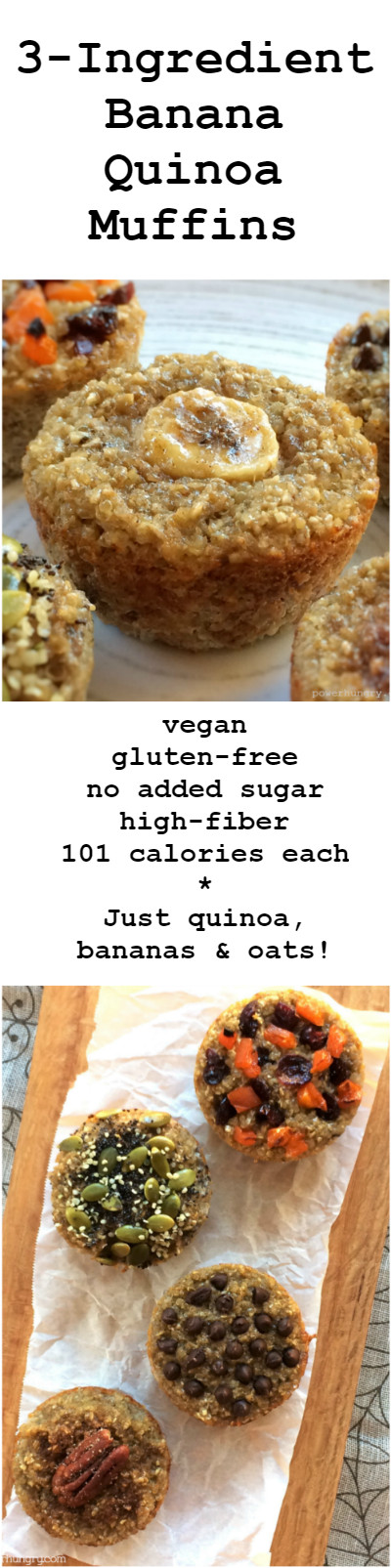 Gluten Free Quinoa Muffins
 74 3 Ingre nt Banana Quinoa Muffins vegan glutenfree