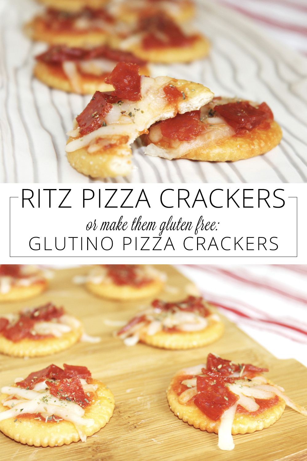 Gluten Free Ritz Crackers
 Ritz Pizza Crackers or Make Them Gluten Free Glutino Pizza