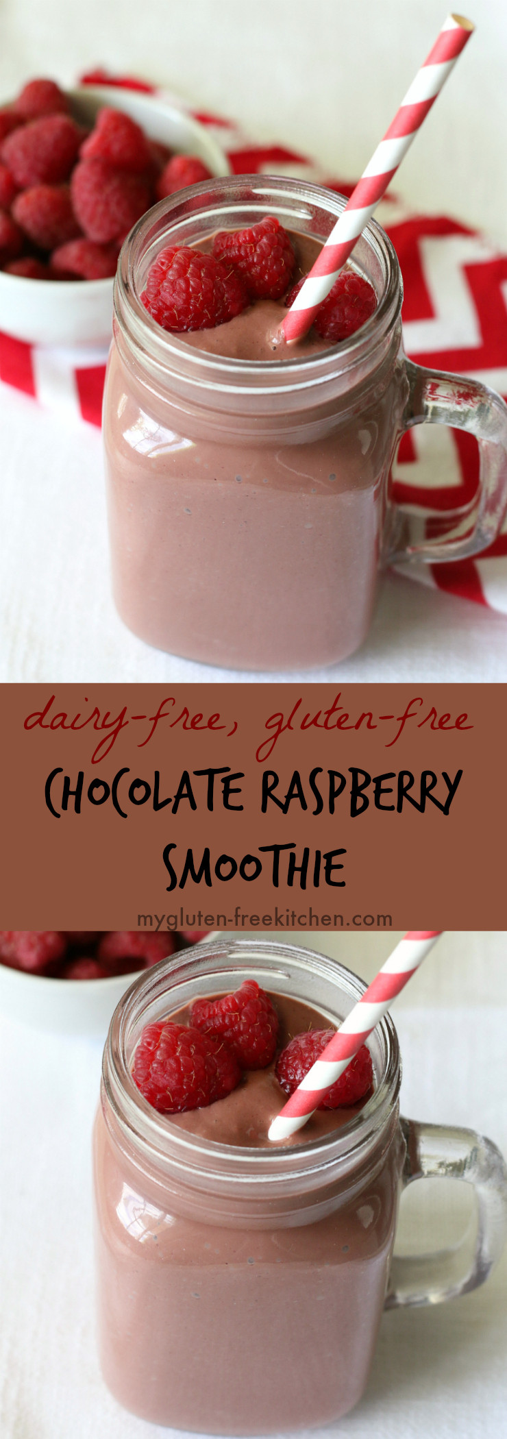 Gluten Free Smoothies
 Dairy free Chocolate Raspberry Smoothie