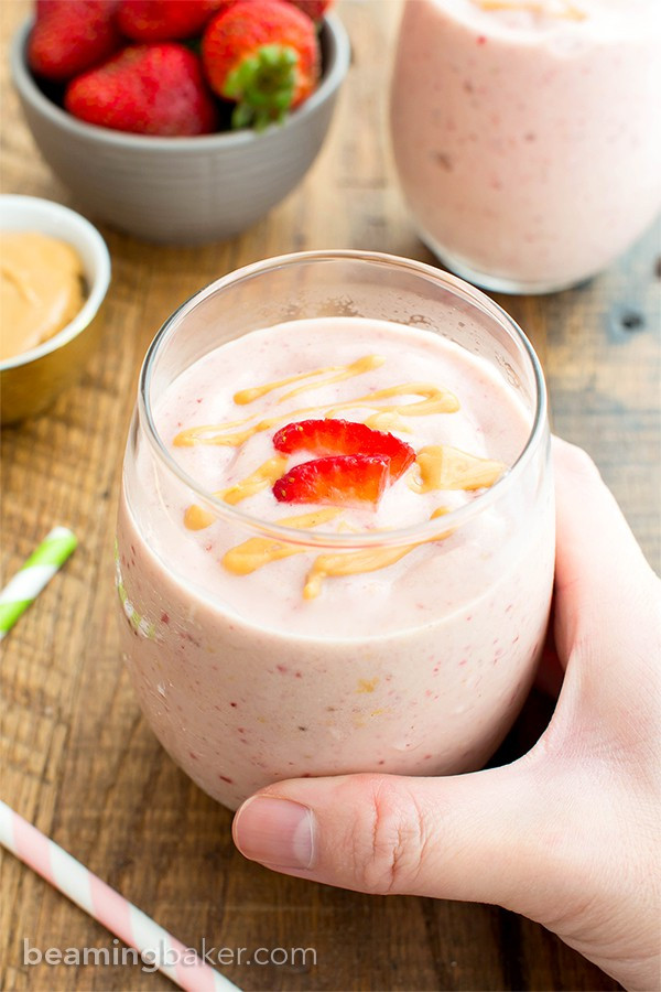 Gluten Free Smoothies
 Vegan Strawberry Peanut Butter Smoothie V Gluten Free