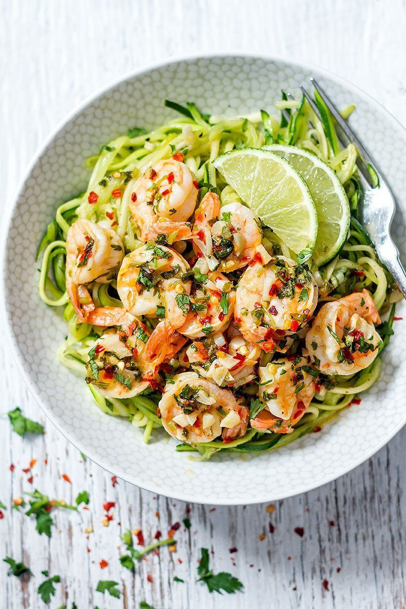 Good Healthy Dinners
 Cilantro Lime Shrimp with Zucchini Noodles — Eatwell101
