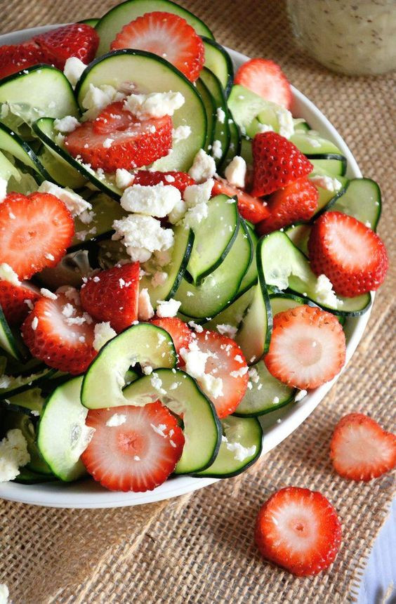 Good Salads For Easter
 Cucumber & Strawberry Poppyseed Salad Recipe