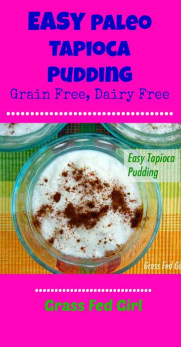 Grain Free Dairy Free Recipes
 Easy Grain Free Dairy Free Paleo Tapioca Pudding
