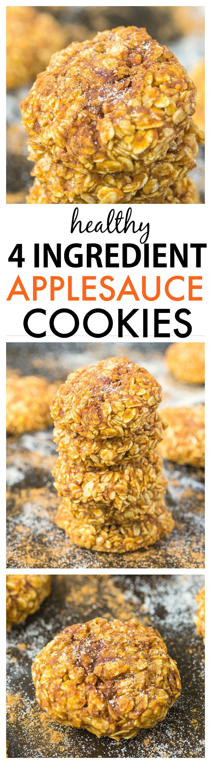 Healthy Applesauce Cookies
 Healthy 4 Ingre nt Applesauce Cookies
