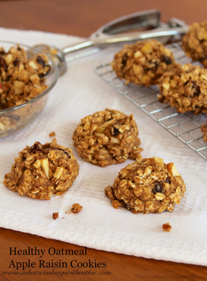 Healthy Applesauce Cookies
 Healthy Oatmeal Apple Raisin Cookies Cooking With Ruthie