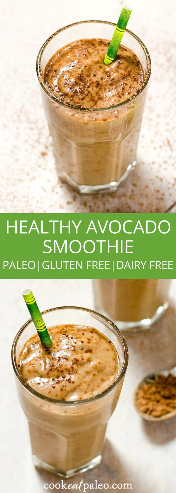 Healthy Avocado Smoothie Recipes
 Healthy Avocado Smoothie with Cacao and Collagen