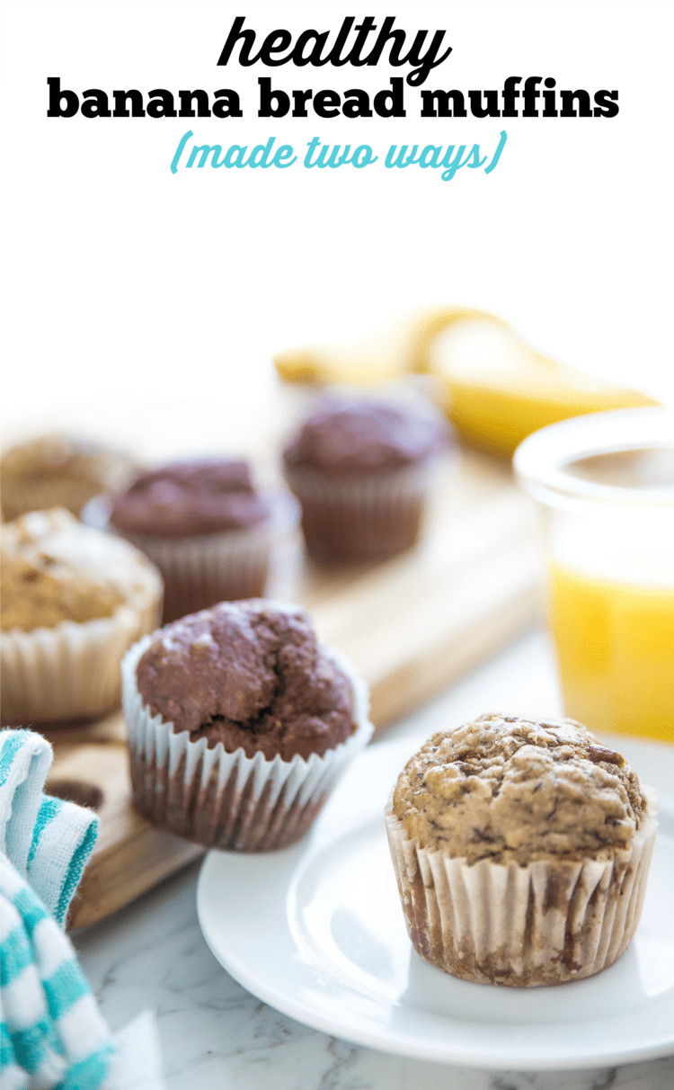 Healthy Banana Bread Muffins
 Healthy Banana Bread Muffins Made 2 Ways Peanut Butter