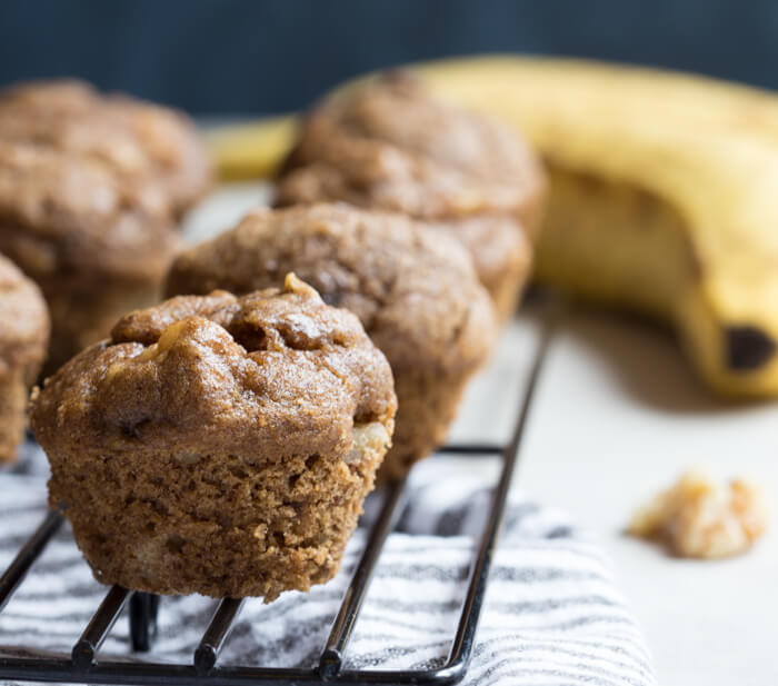 Healthy Banana Bread Muffins
 Healthy Banana Bread Muffins with Walnuts
