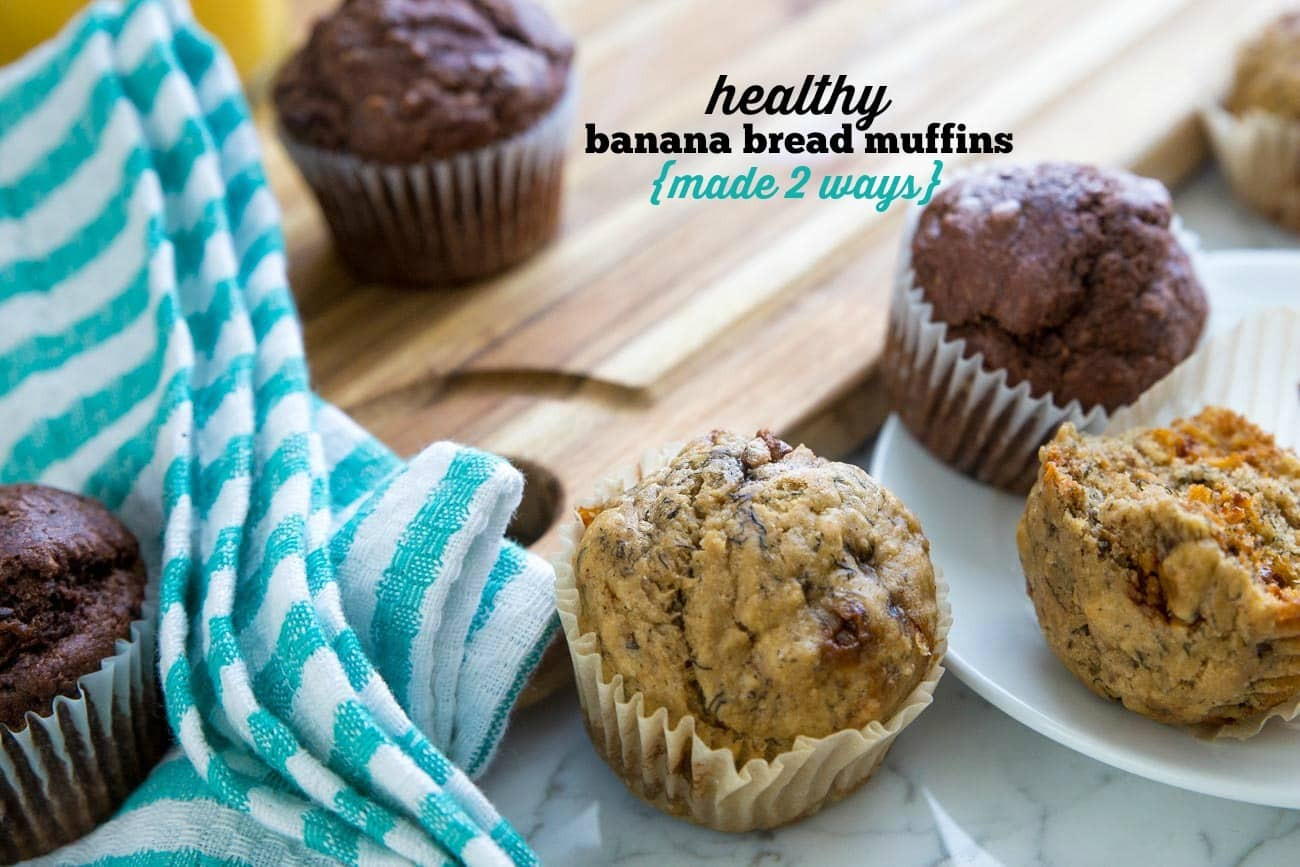 Healthy Banana Bread Muffins
 Healthy Banana Bread Muffins Made 2 Ways Peanut Butter