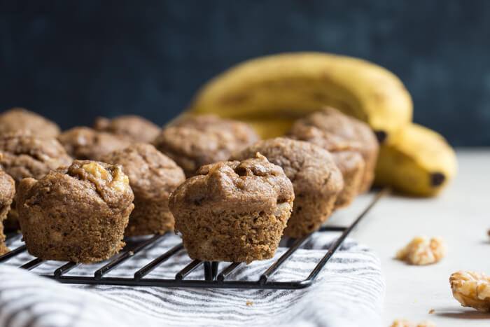 Healthy Banana Bread Muffins
 Healthy Banana Bread Muffins with Walnuts