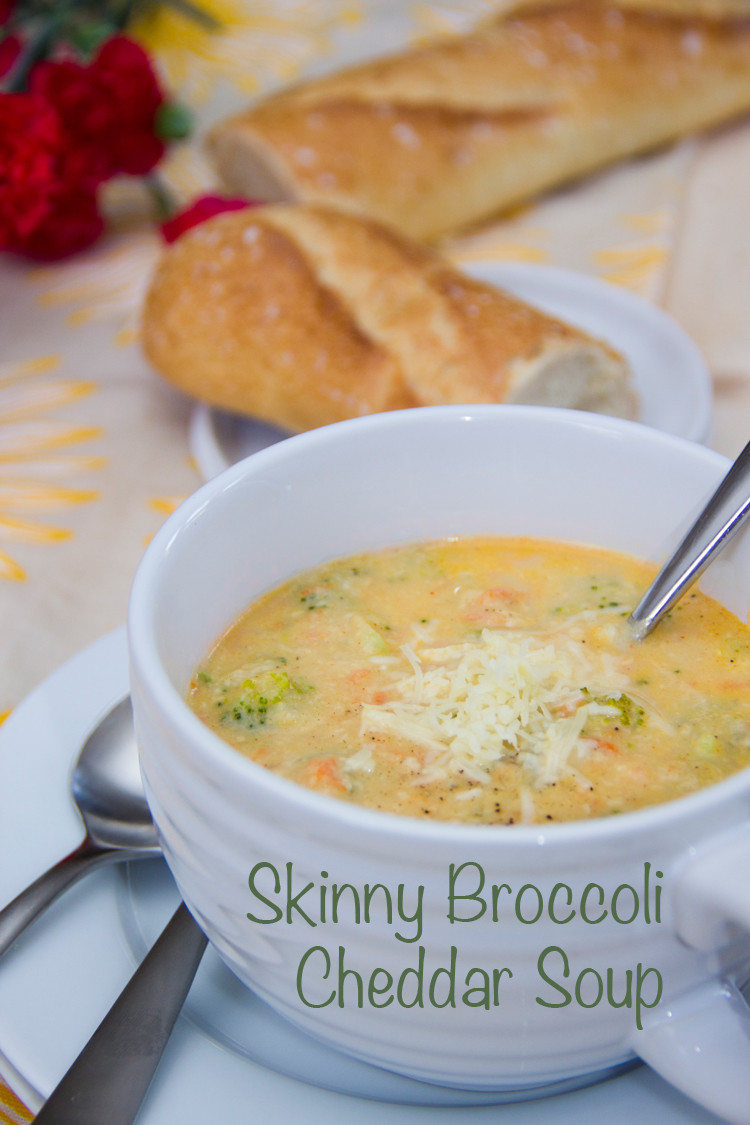 Healthy Broccoli Soup Recipe
 Skinny Broccoli Cheddar Soup The Scrumptious Pumpkin
