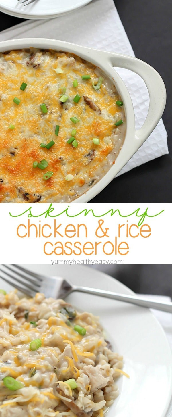 Healthy Chicken And Brown Rice Casserole
 Skinny Chicken and Rice Casserole Yummy Healthy Easy