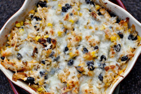 Healthy Chicken And Brown Rice Casserole
 Cheesy Chicken and Rice Bake