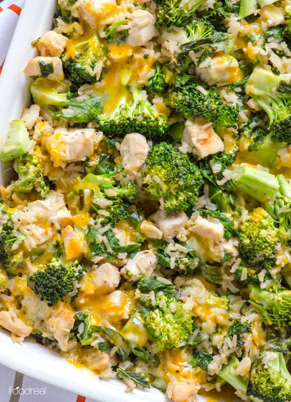Healthy Chicken And Brown Rice Casserole
 Healthy Chicken Broccoli Rice Casserole iFOODreal