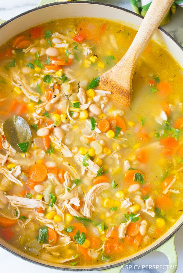 Healthy Chicken Soup Recipes
 Healthy Chicken White Bean Soup A Spicy Perspective