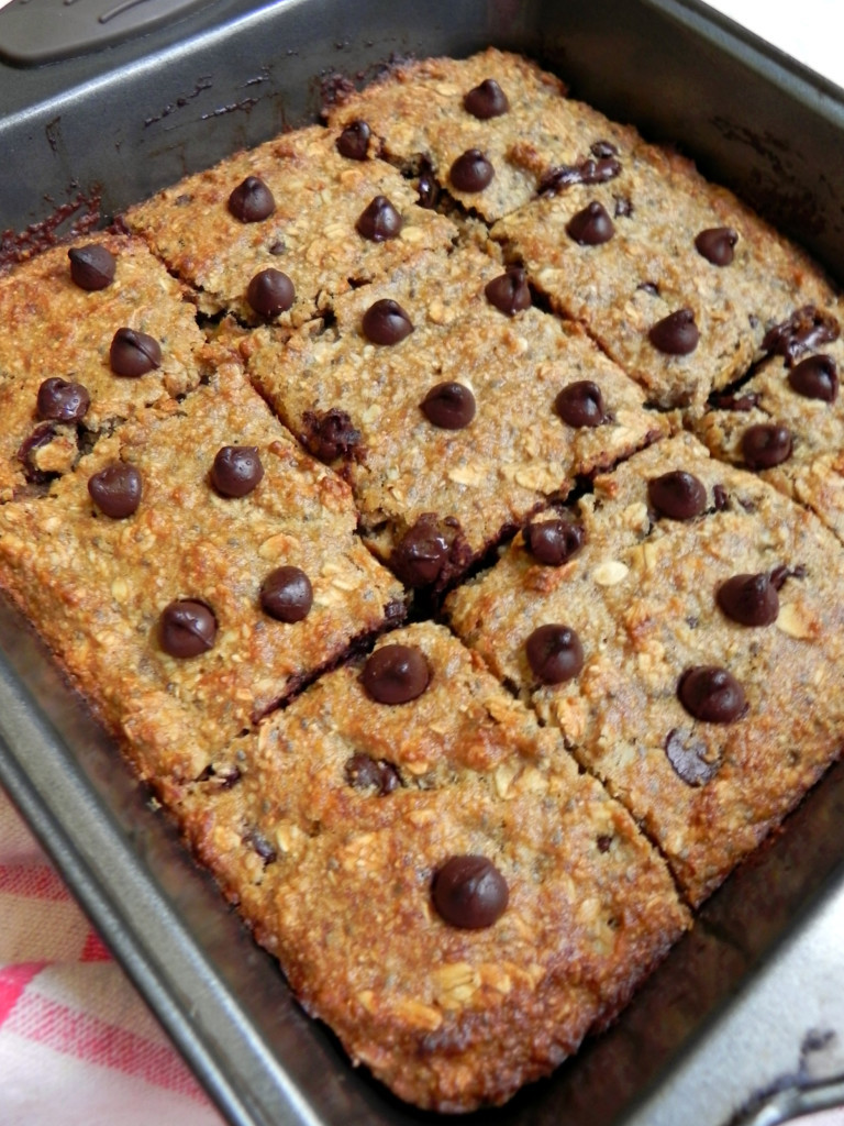 Healthy Chocolate Banana Bread
 Healthy Chocolate Chip Banana Bread Bars