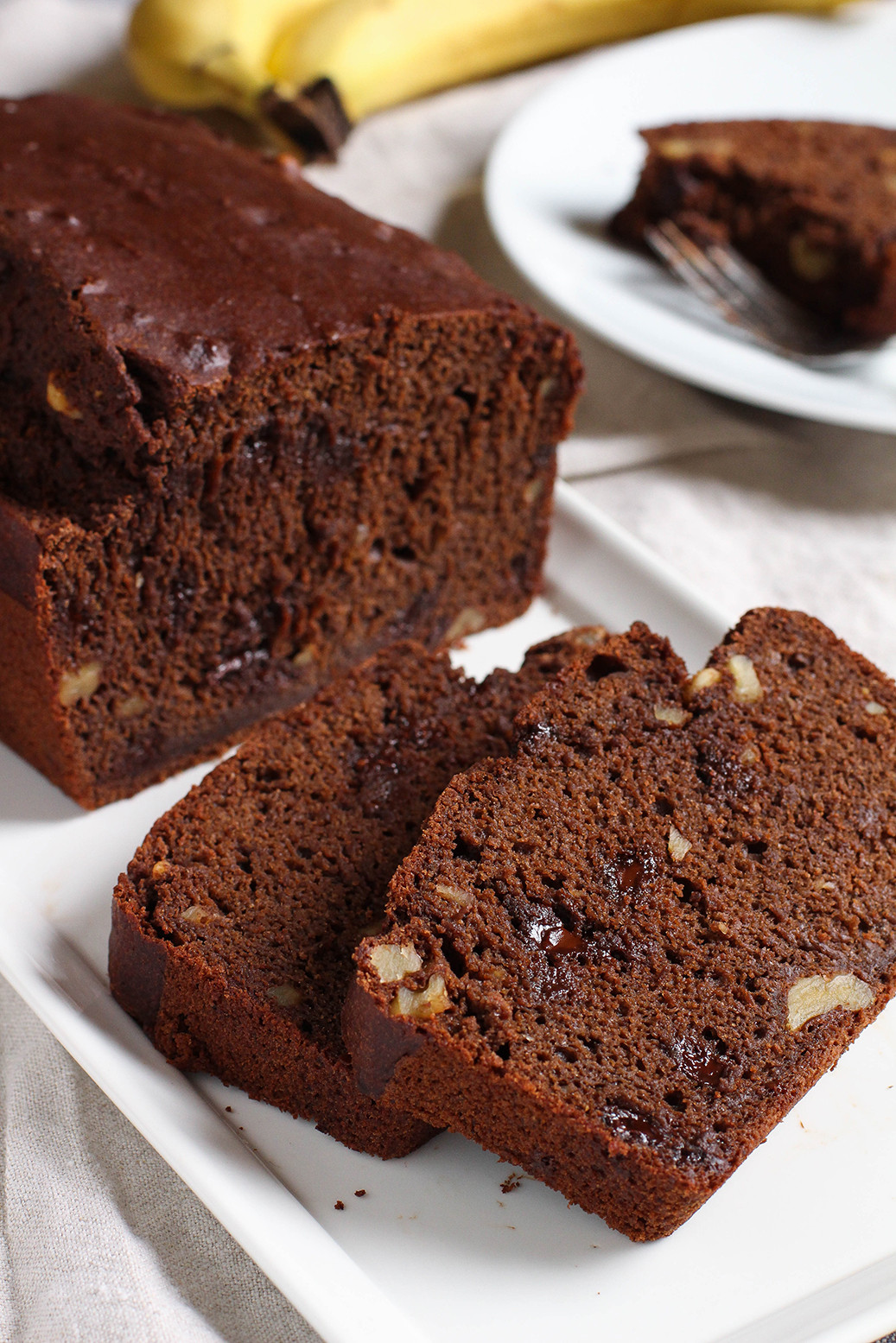 Healthy Chocolate Banana Bread
 Vegan Double Chocolate Banana Bread