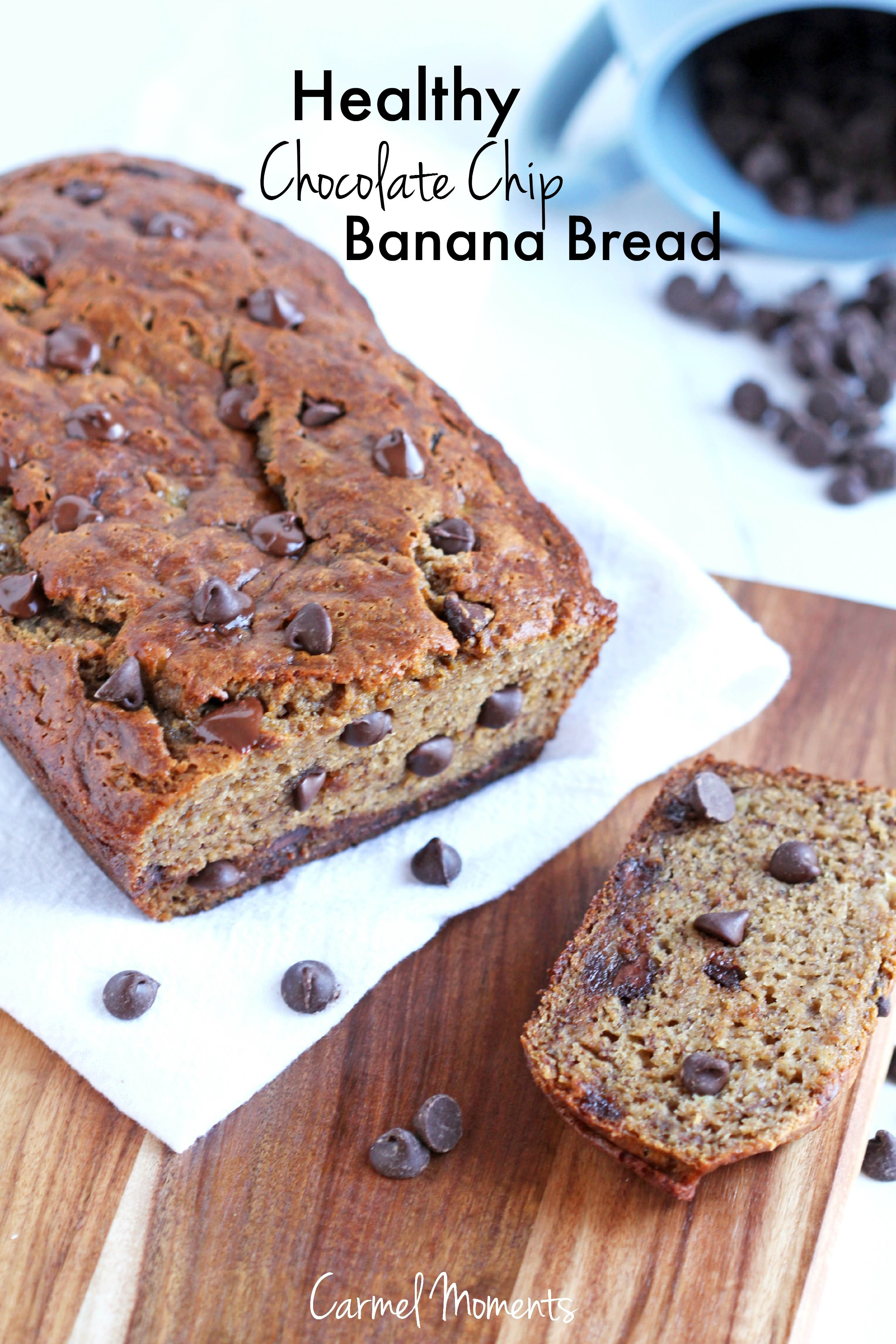 Healthy Chocolate Banana Bread
 Healthy Chocolate Chip Banana Bread