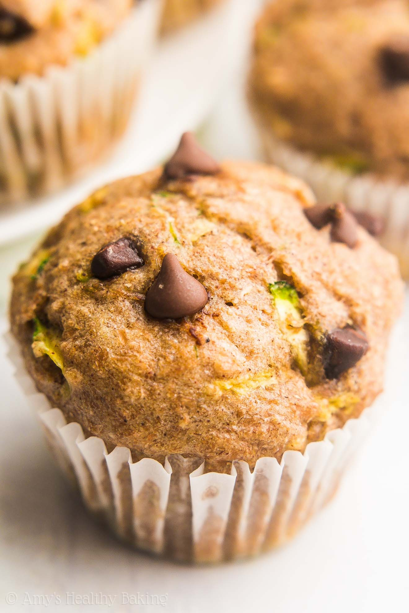 Healthy Chocolate Chip Zucchini Muffins
 Chocolate Chip Zucchini Mini Muffins