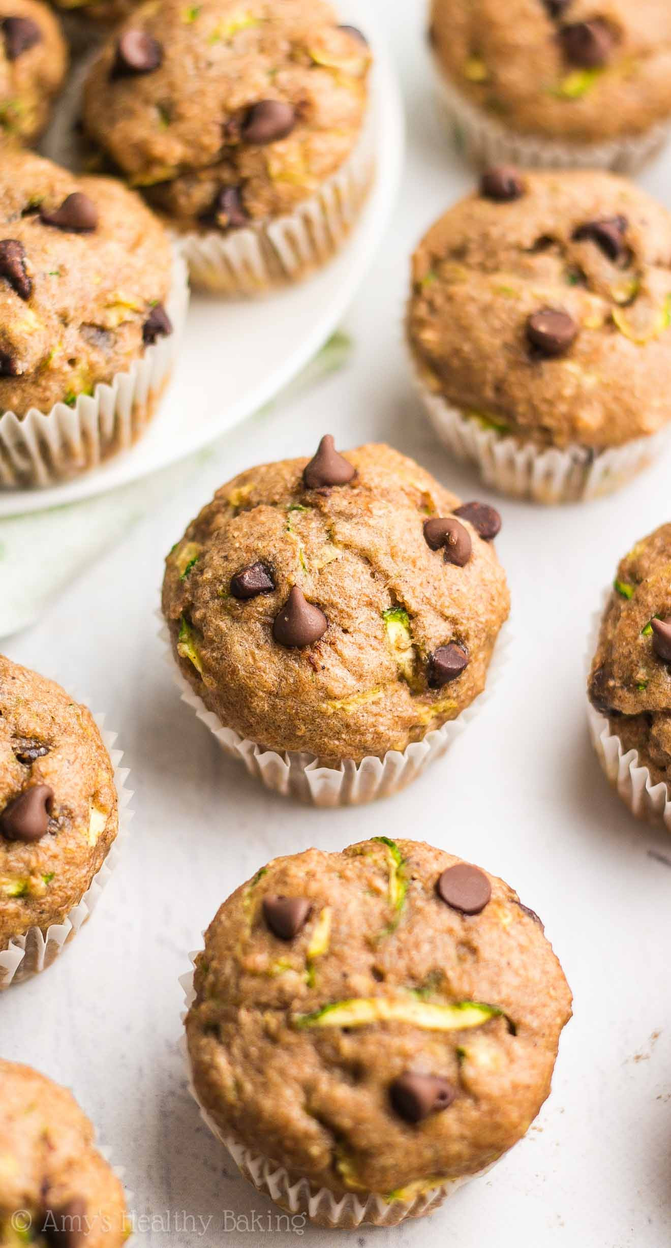 Healthy Chocolate Chip Zucchini Muffins
 Chocolate Chip Zucchini Mini Muffins