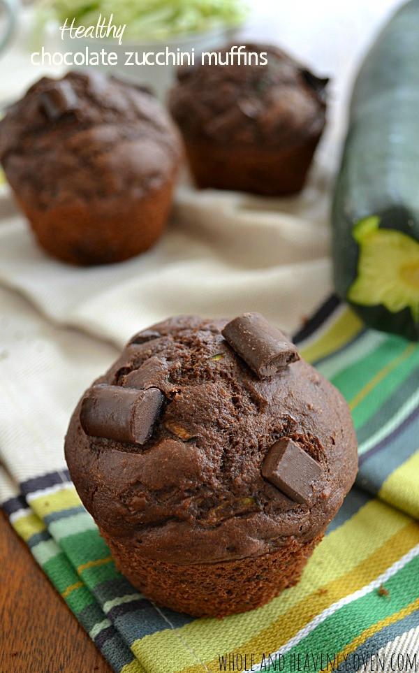 Healthy Chocolate Chip Zucchini Muffins
 Healthy Chocolate Zucchini Muffins