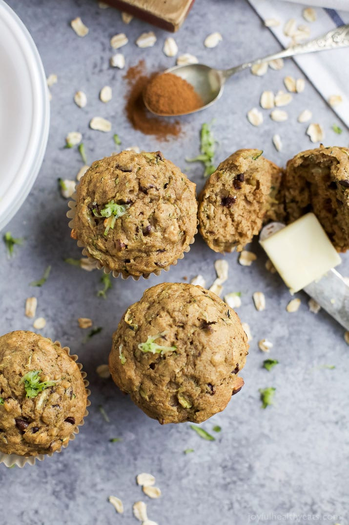 Healthy Chocolate Chip Zucchini Muffins
 Chocolate Chip Zucchini Muffins