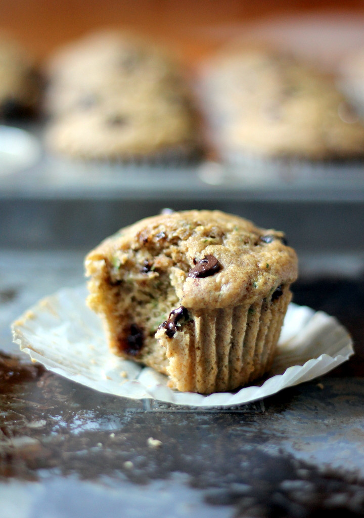 Healthy Chocolate Chip Zucchini Muffins
 Skinny Zucchini Banana Chocolate Chip Muffins