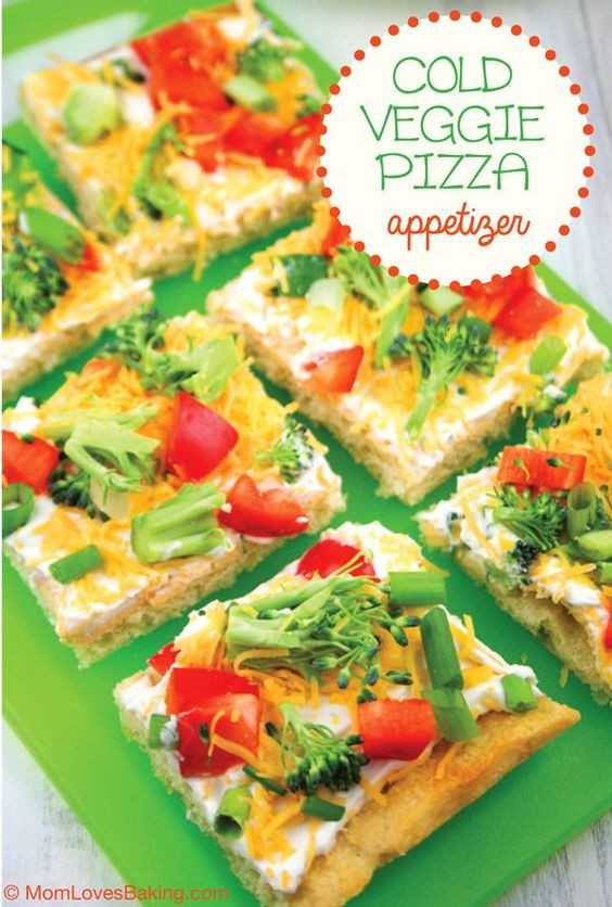 Healthy Cold Appetizers
 Veggie pizza Cold veggie pizza and Veggie pizza