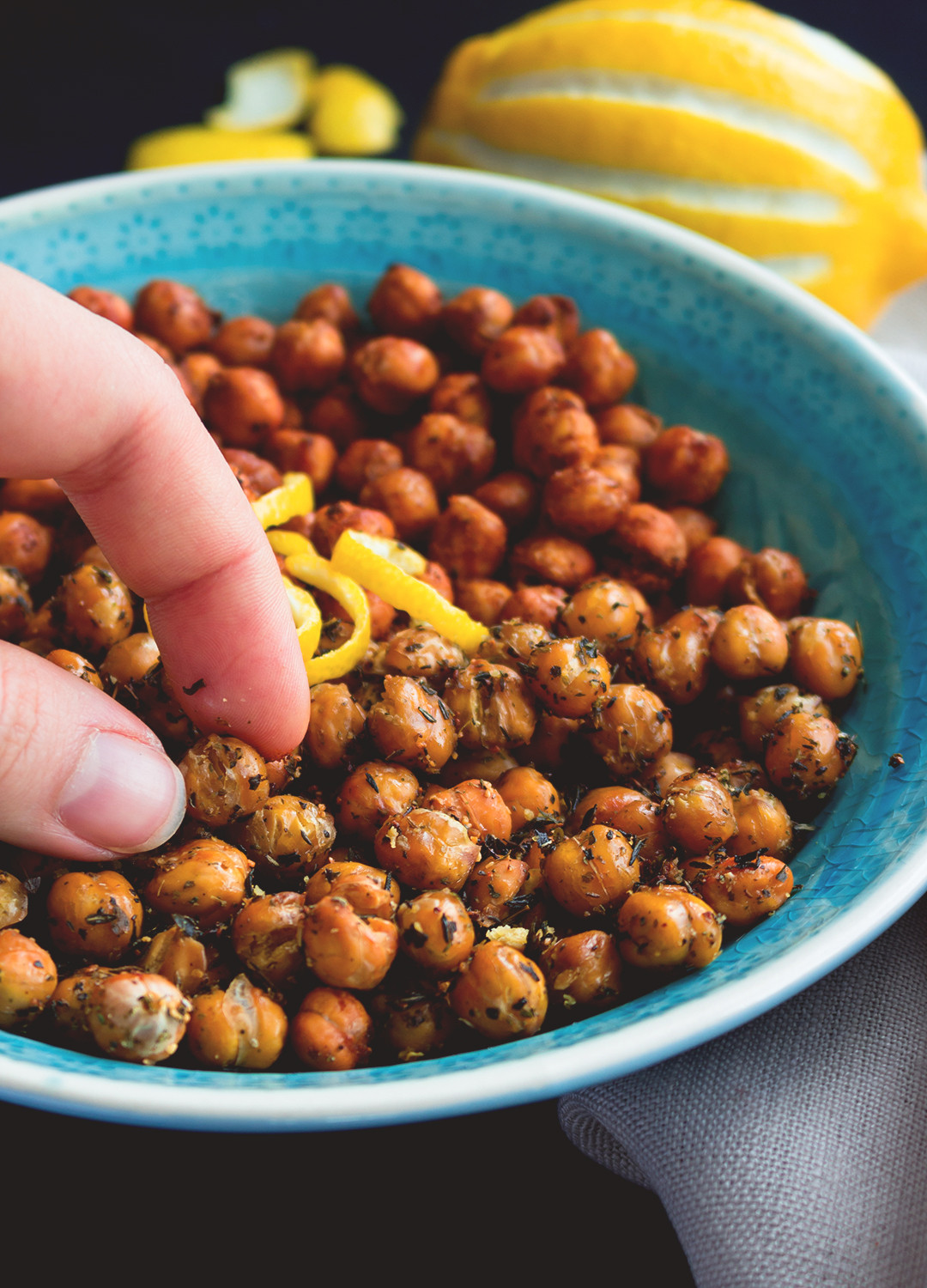 Healthy Crunchy Snacks
 Crunchy Chickpeas 2 Ways—Spicy with Paprika and Herbs