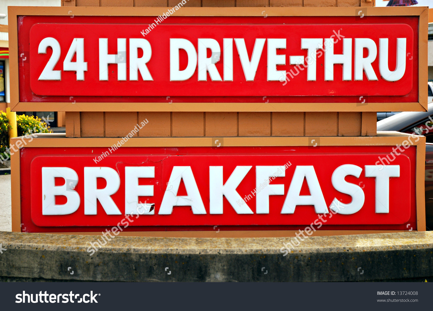 Healthy Drive Thru Breakfast
 24 Hour Drivethru Breakfast Sign Fast Stock