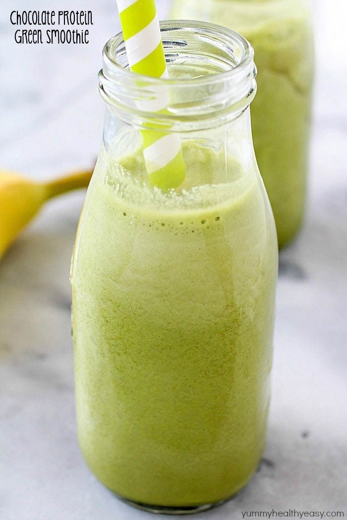 Healthy Filling Smoothies
 Chocolate Protein Green Smoothie Yummy Healthy Easy