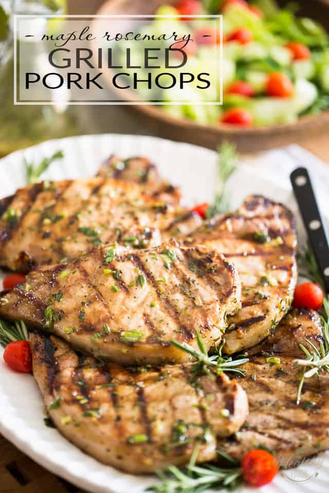 Healthy Grilled Pork Chops
 Maple Rosemary Grilled Pork Chops • The Healthy Foo