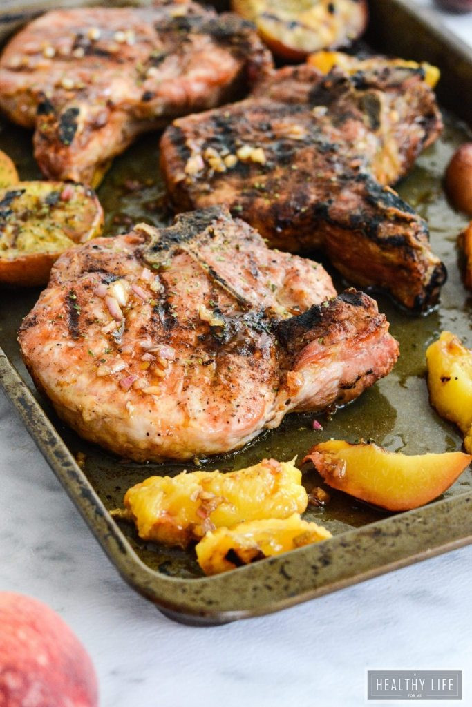 Healthy Grilled Pork Chops
 Grilled Pork Chops and Peaches Paleo Gluten Free A